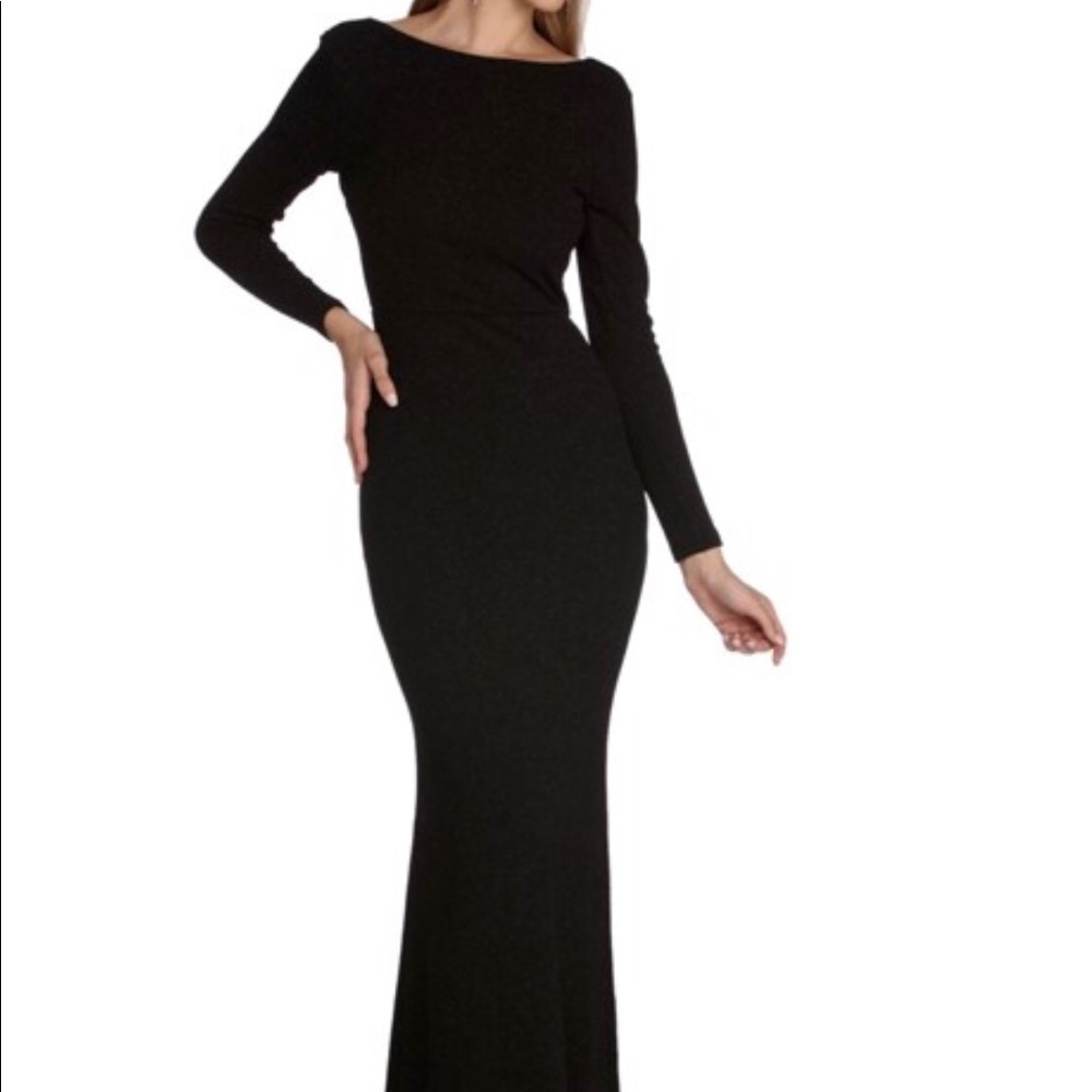 FORMAL OPEN BACK GLITTER DRESS